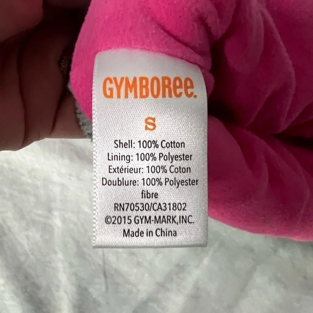 Gymboree Fleece Lined Pink and Gray Snowflake Kids Winter Hat with Pom Pom